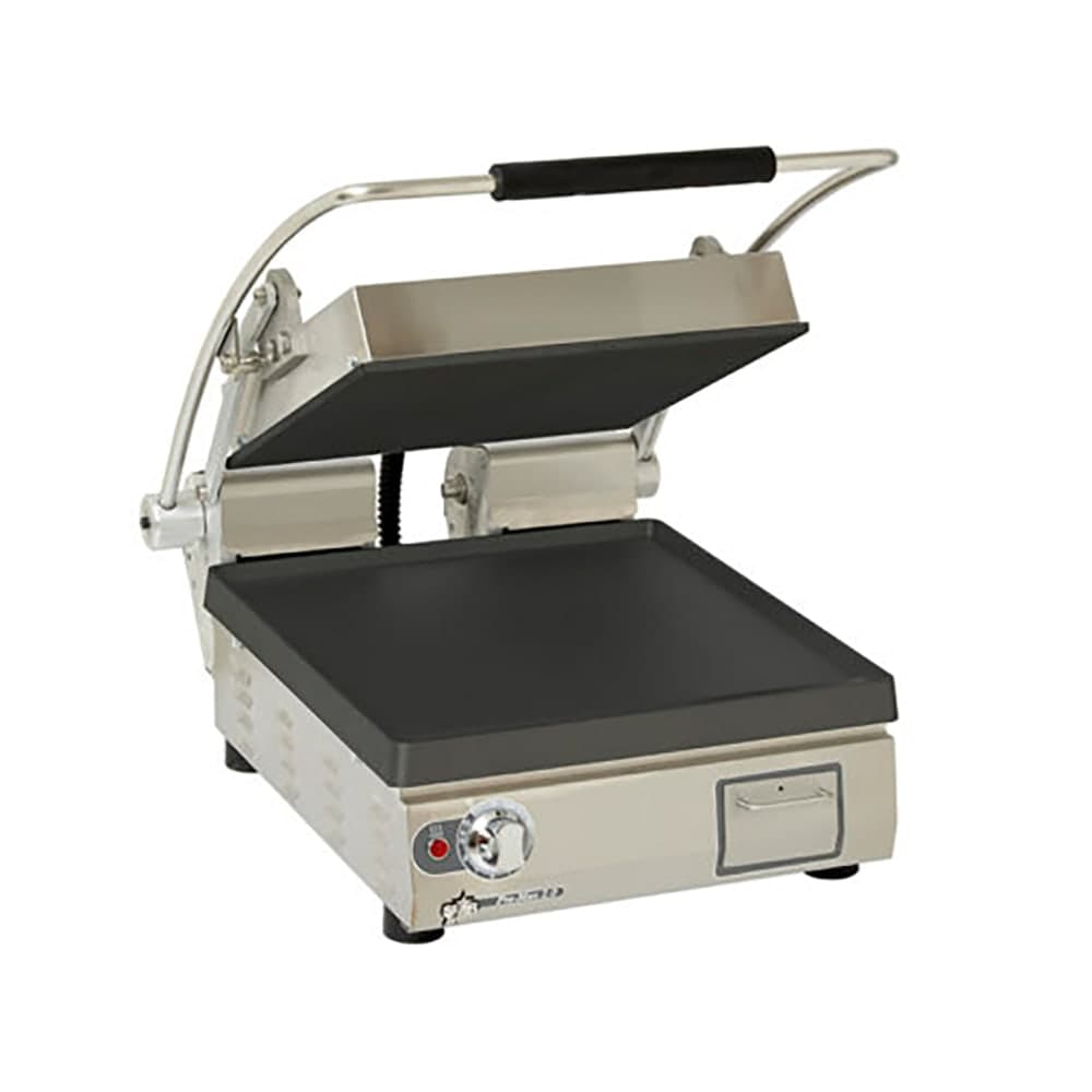 Star PST14ITGT Single Commercial Panini Press w/ Cast Iron Grooved & Smooth Plates, 240v/1ph