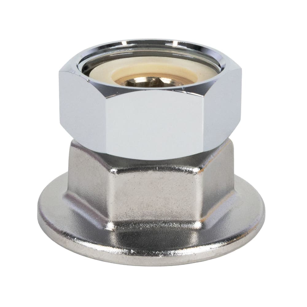 T&S 00BB Eccentric Flange - 3/4" Female NPT, Chrome Plated Brass
