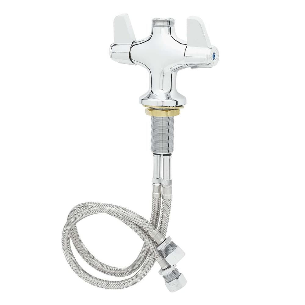 T&S 5F-2SLX00 Deck Mount Faucet Less Nozzle, Single Hole Base