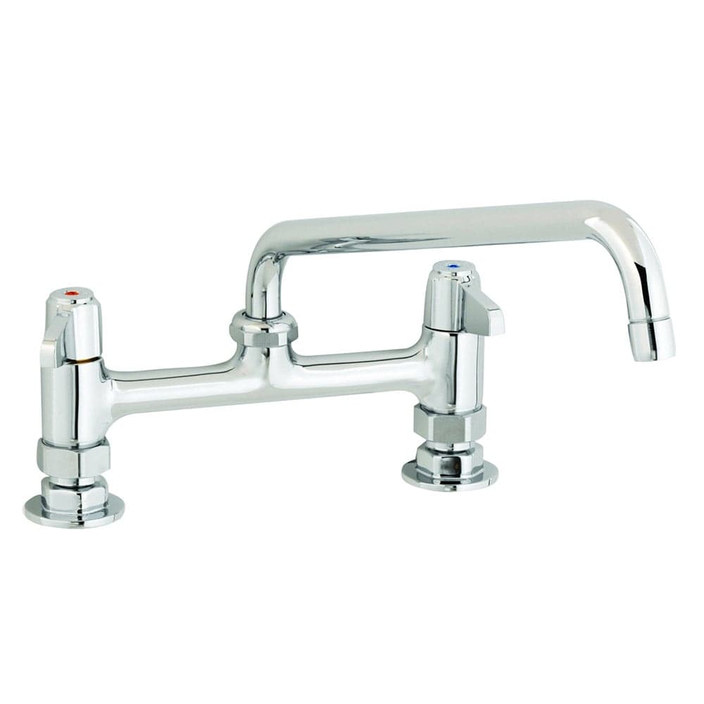 T&S 5F-8DLS10 Deck Mount Faucet - 10" Swing Spout, 8" Centers