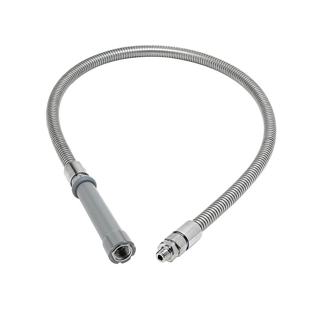 T&S B-0044-HF Hose, 44"L, Flexible, Fisher Adapter, Stainless Steel