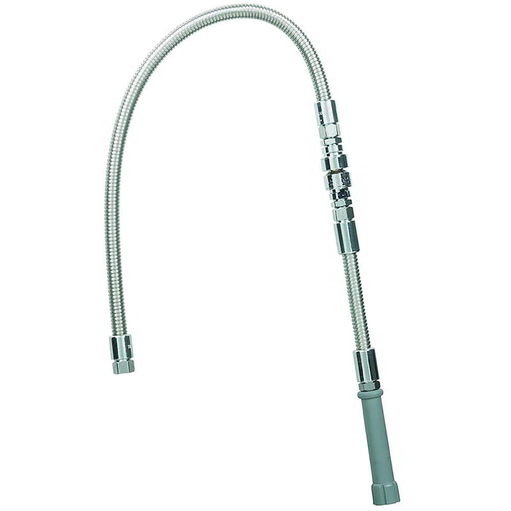 T&S B-0044-V9 Hose, 44"L, Flexible, Backflow Preventer, Stainless Steel