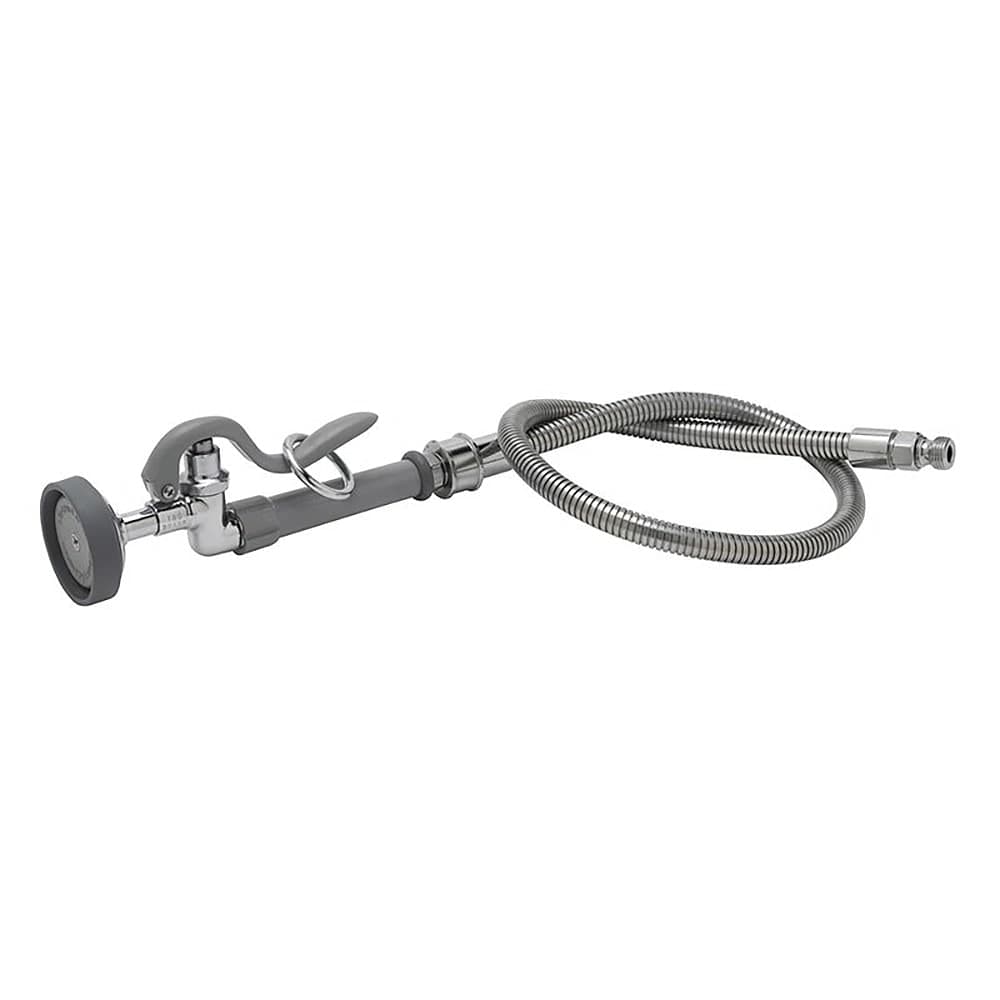 T&S B-0100-SWV Pre-Rinse Spray Valve w/ 44" Flexible Hose, Swivel, Stainless