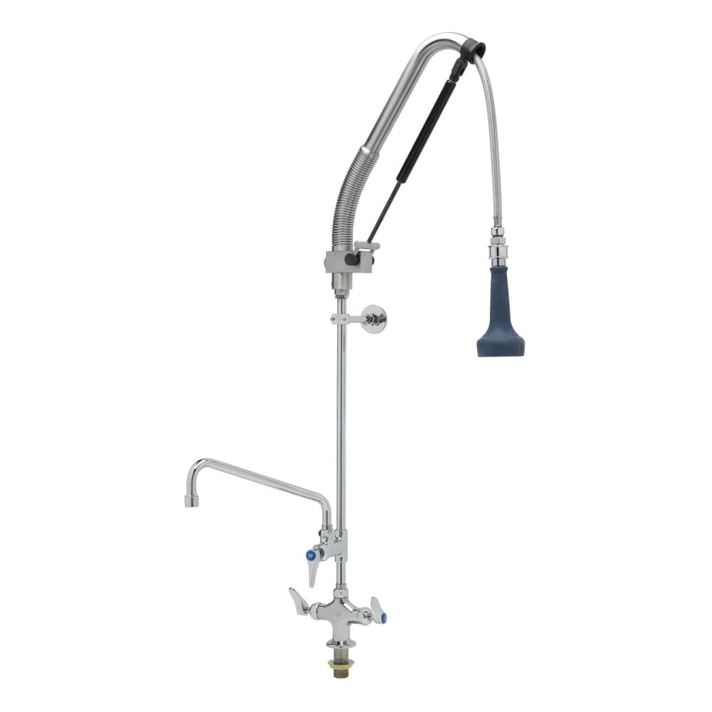 T&S B-0113-12-CRB8P 47"H Deck Mount Pre Rinse Faucet - 1 7/100 GPM, Base with Nozzle