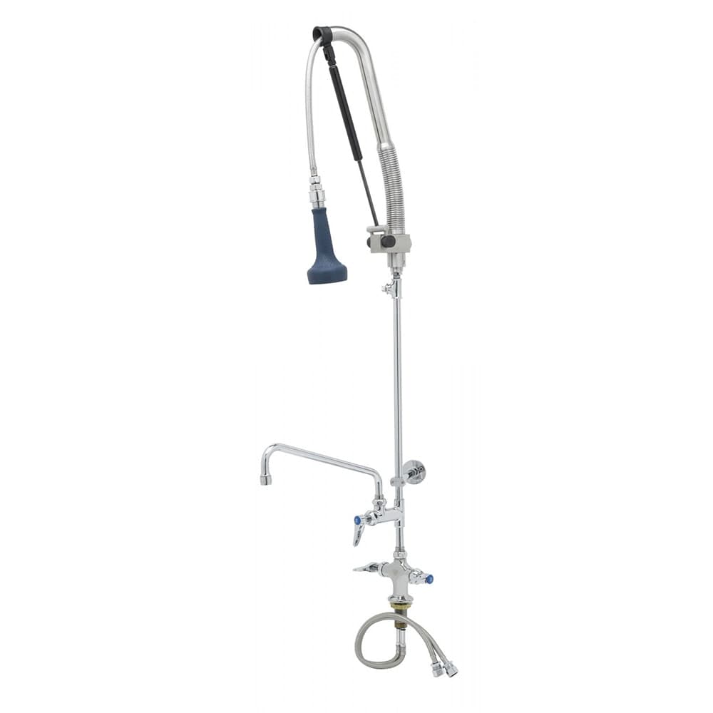 T&S B-0113-12CRB8TP 49"H Deck Mount Pre Rinse Faucet - 1 7/100 GPM, Base with Nozzle