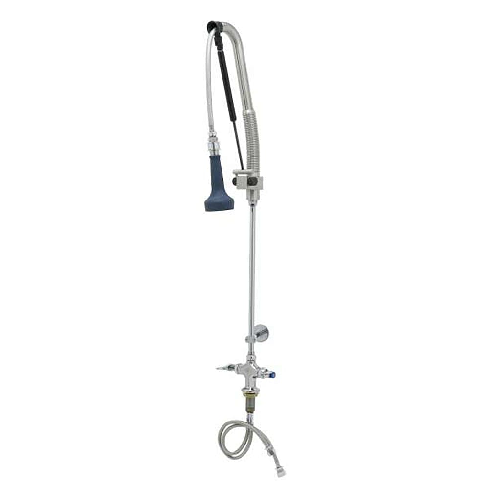 T&S B-0113-CR-B8P 42 9/10"H Deck Mount Pre Rinse Faucet - 1 7/100 GPM, Base with Nozzle