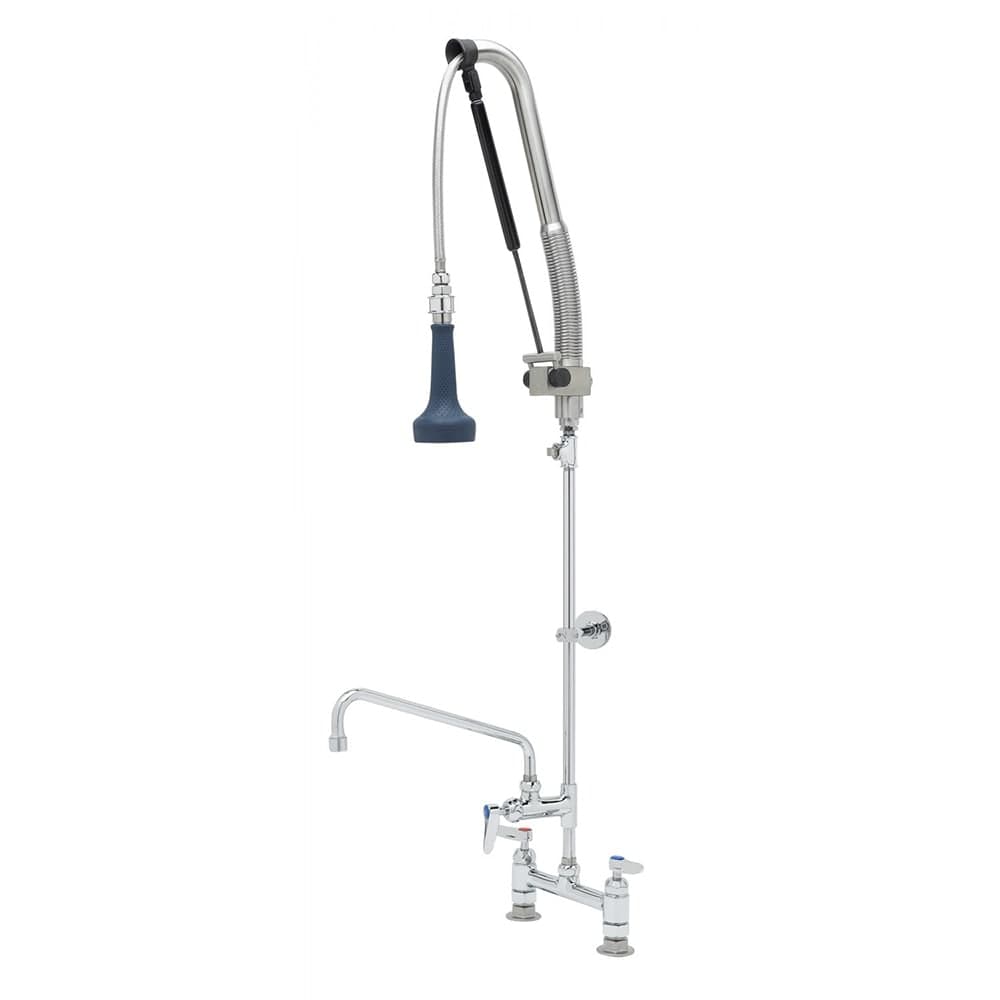 T&S B-0123-12CRB8TP 48 13/16"H Deck Mount Pre Rinse Faucet - 1 7/100 GPM, Base with Nozzle