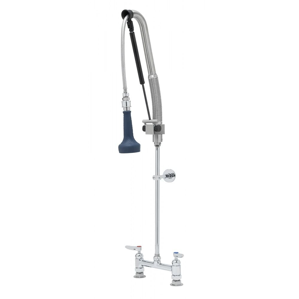 T&S B-0123-CR-B8P 42 11/16"H Deck Mount Pre Rinse Faucet - 1 7/100 GPM, Base with Nozzle