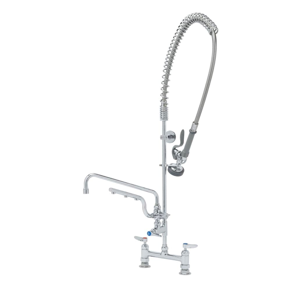 T&S B-0123-U12-CR-B 46 1/16"  Deck Mount Pre Rinse Faucet - 1.5 GPM, Base with Nozzle