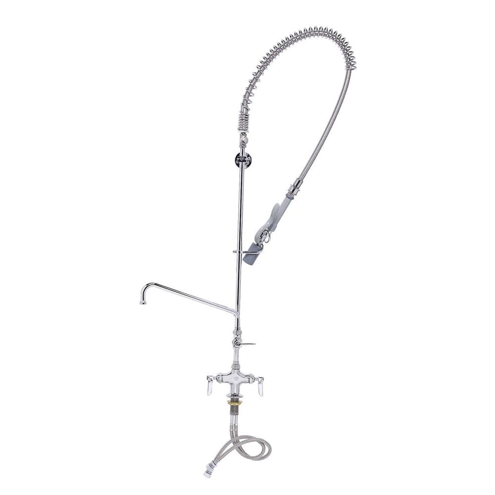 T&S B-0133-12CRBJST 39 1/2"H Wall Mount Pre Rinse Faucet - 1 7/100 GPM, Base with Nozzle
