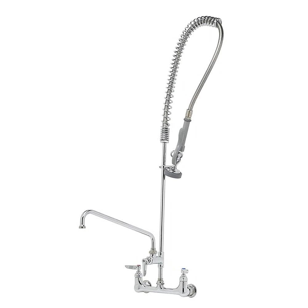 T&S B-0133-ADF06 37 9/16"H Wall Mount Pre Rinse Faucet - 1 3/20 GPM, Base with Nozzle