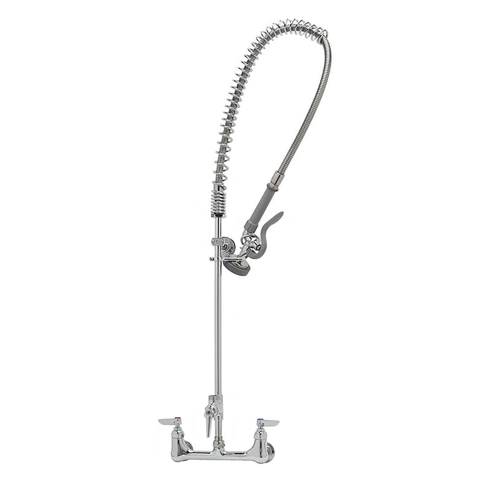 T&S B-0133-ADF-LN 37 9/16"H Wall Mount Pre Rinse Faucet - 1 3/20 GPM, Base with Nozzle