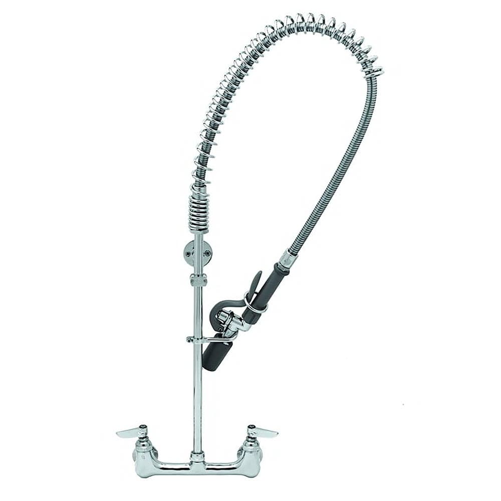 T&S B-0133-CR-BC 33 5/16"H Wall Mount Pre Rinse Faucet - 1.15 GPM, Base with Nozzle