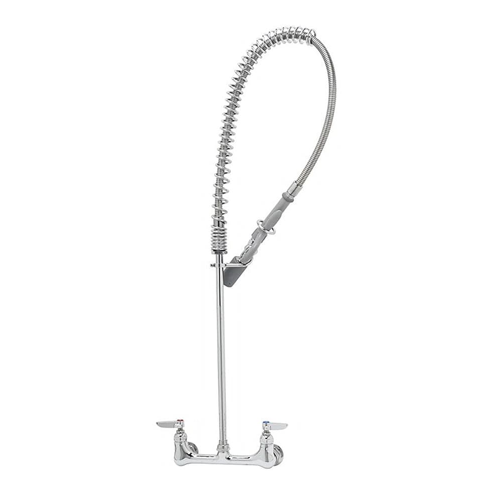 T&S B-0133-CR-C 33 5/16"H Wall Mount Pre Rinse Faucet - 13/20 GPM, Base with Nozzle