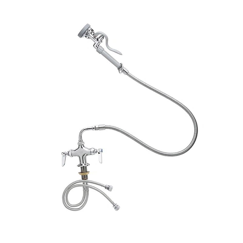 T&S B-0160 7 7/16"H Deck Mount Pre Rinse Faucet - 1 3/20 GPM, Base with Nozzle