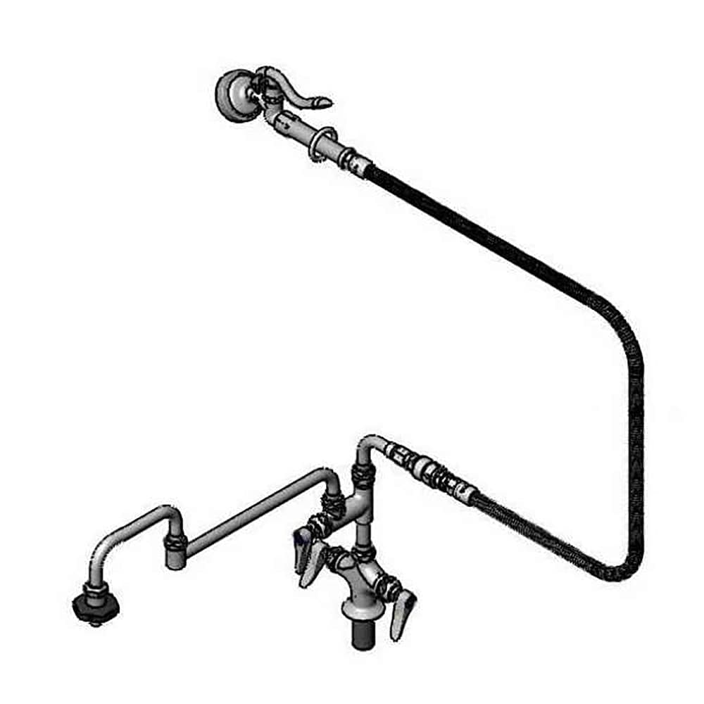 T&S B-0179 12"H Deck Mount Pre Rinse Faucet - 1.15 GPM, Base with Nozzle