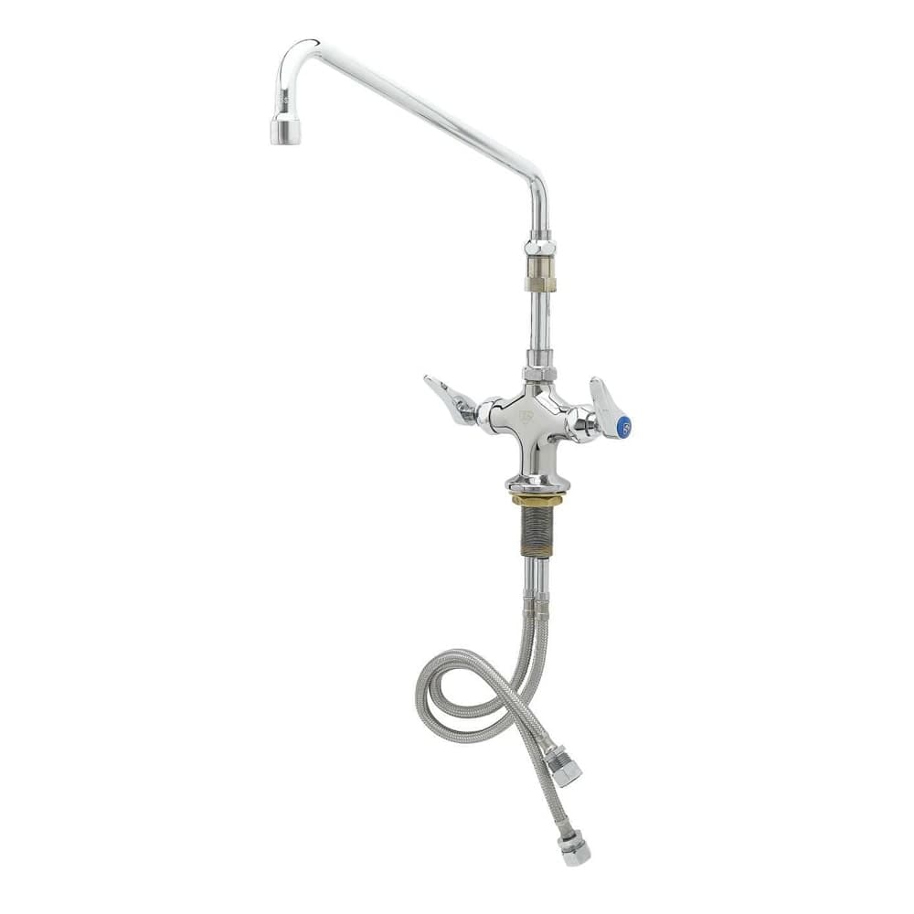 T&S B-0201-01 Deck Mount Mixing Faucet w/ 12" Swing Nozzle