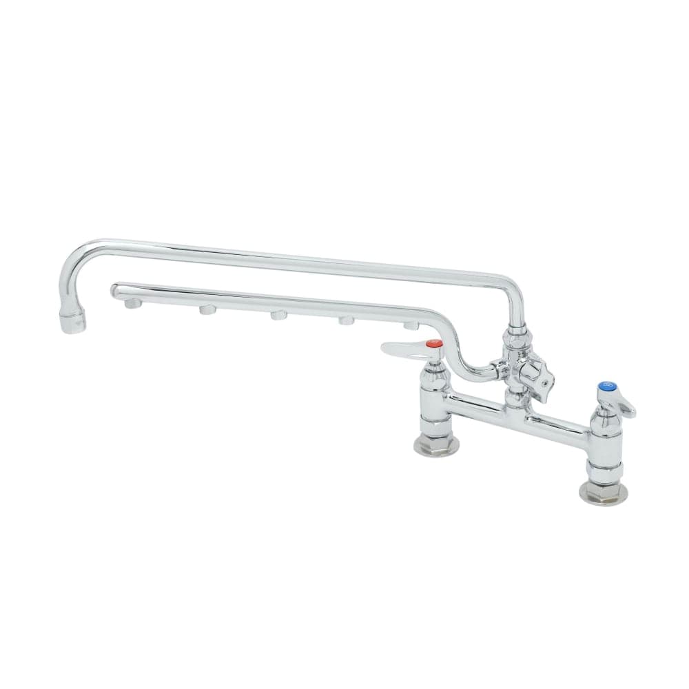 T&S B-0220-U18 Deck Mount Faucet - 18" Swing Spout, 16" Spray Arm