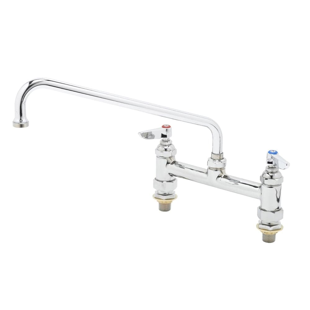 T&S B-0221-CC Deck Mount Mixing Faucet w/ 12" Swing Nozzle