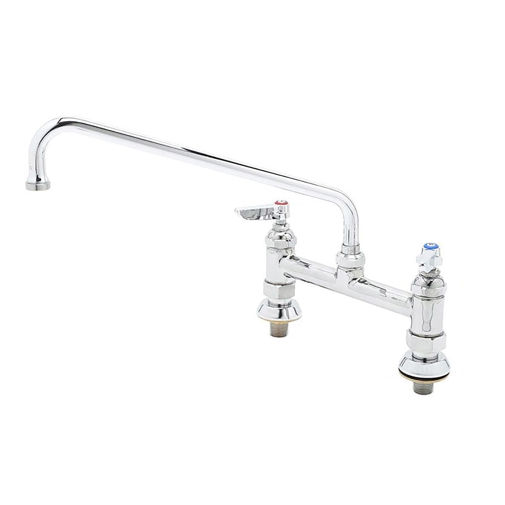 T&S B-0222-EE Deck Mount Faucet - 6" Swing Spout, 8" Centers