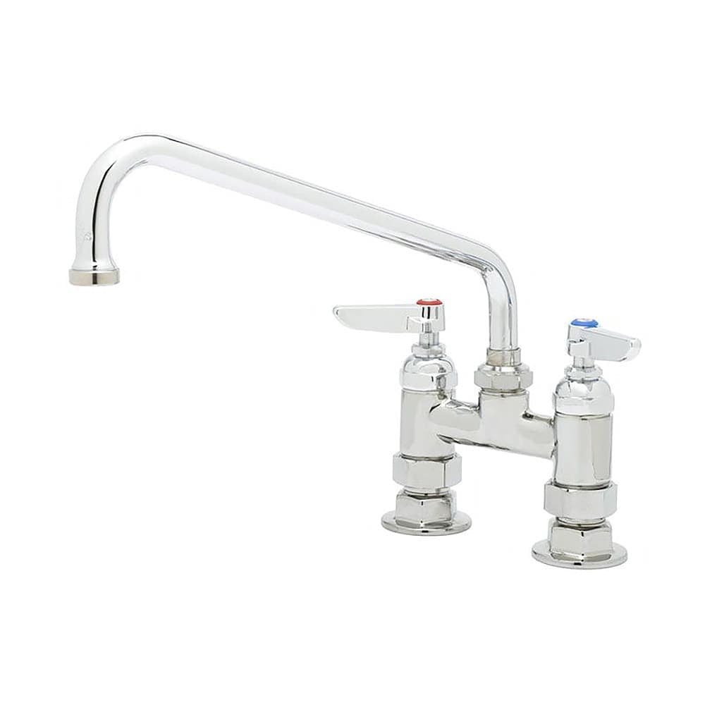 T&S B-0226 Deck Mount Faucet - 10" Swing Spout, 4" Centers