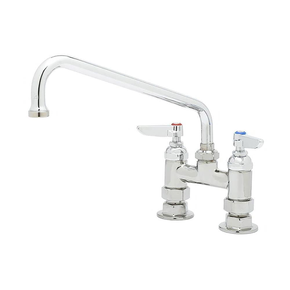 T&S B-0226-CC Deck Mount Faucet - 10" Swing Spout, 4" Centers