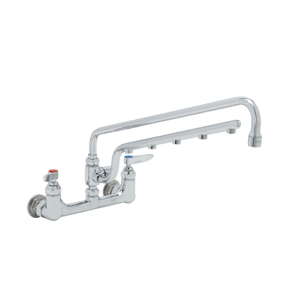 T&S B-0230-U18 Splash Mount Faucet - 18" Swing Spout, 16" Spray Arm
