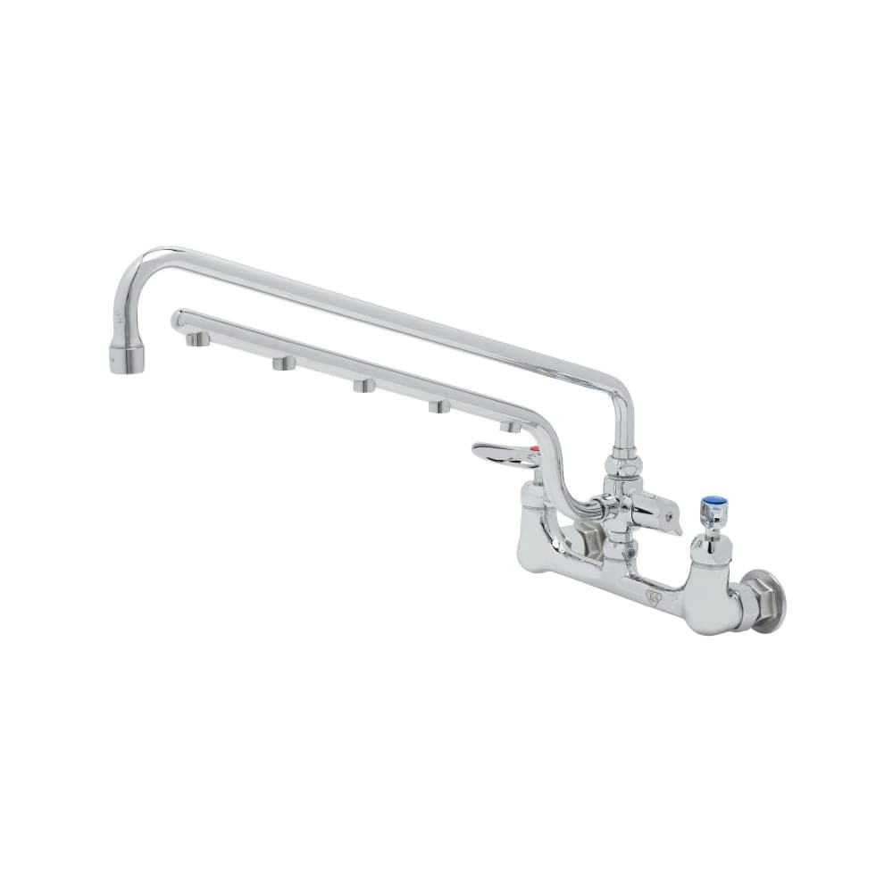 T&S B-0230-U18-CR Splash Mount Faucet - 18" Swing Spout, 16" Spray Arm