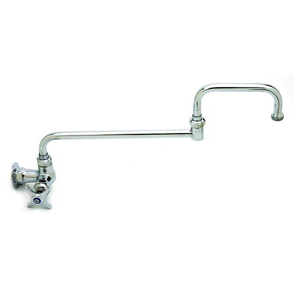 T&S B-0262 Single Sink Faucet w/ Double Joint Swing Nozzle, 12", Wall