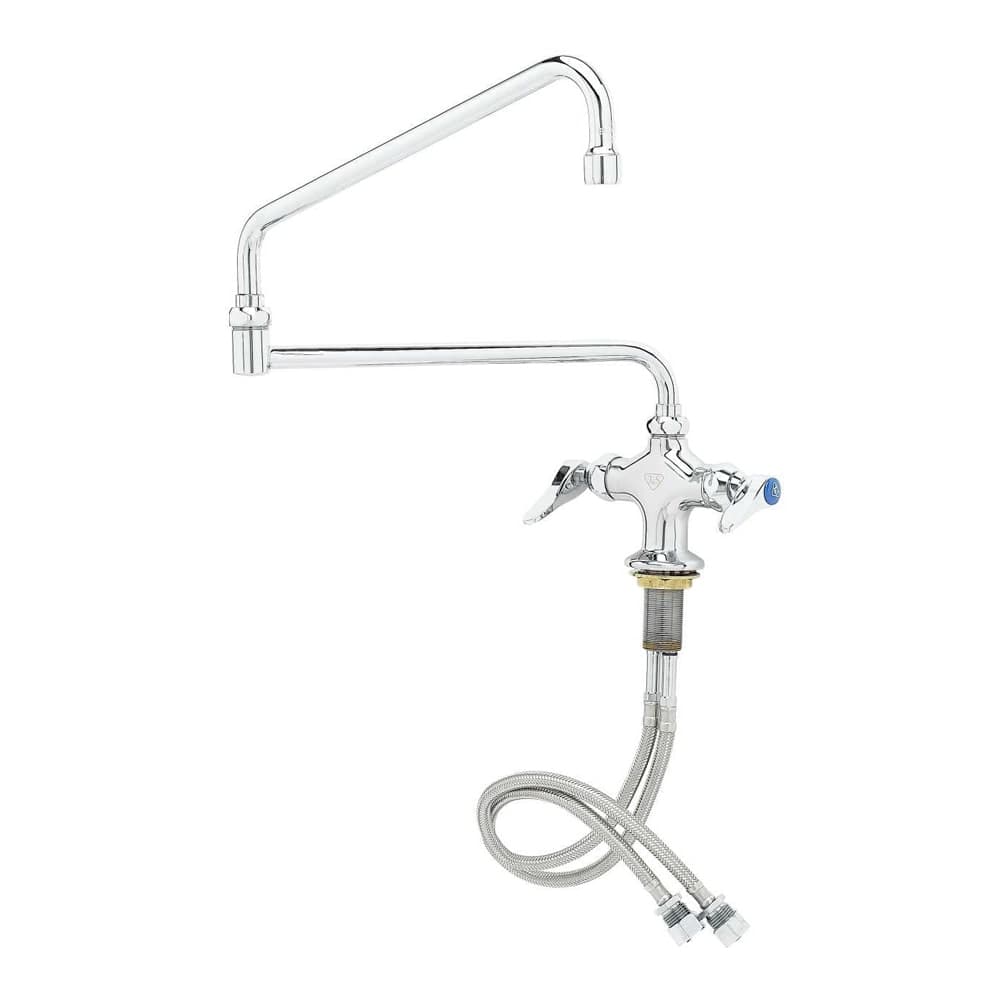 T&S B-0268 Mixing Faucet w/ 1 Hole Base, 24" Double Joint Swing Nozzle