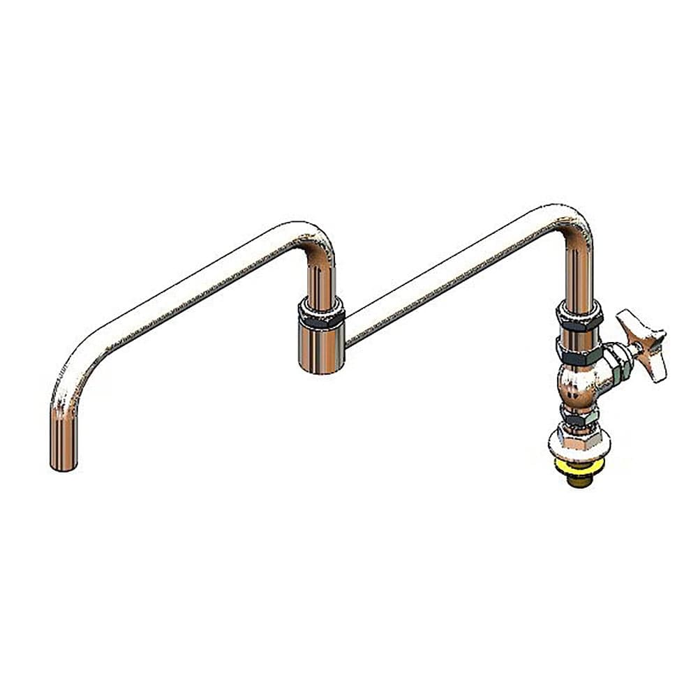 T&S B-0298 Deck Mount Pot Filler Sink Faucet w/ 24" Double Jointed Swing Nozzle