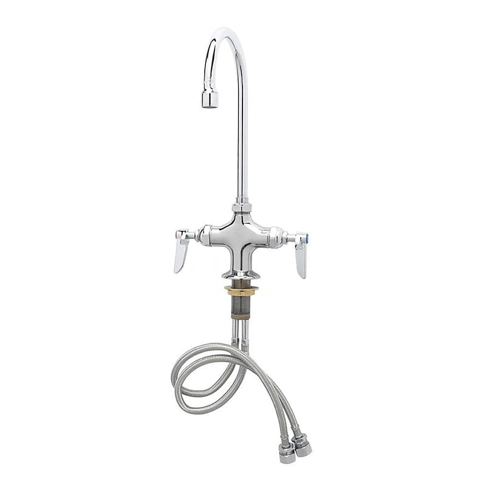 T&S B-0301-01QT-WS Deck Mount Pantry Faucet w/ 6" Swing Gooseneck Nozzle