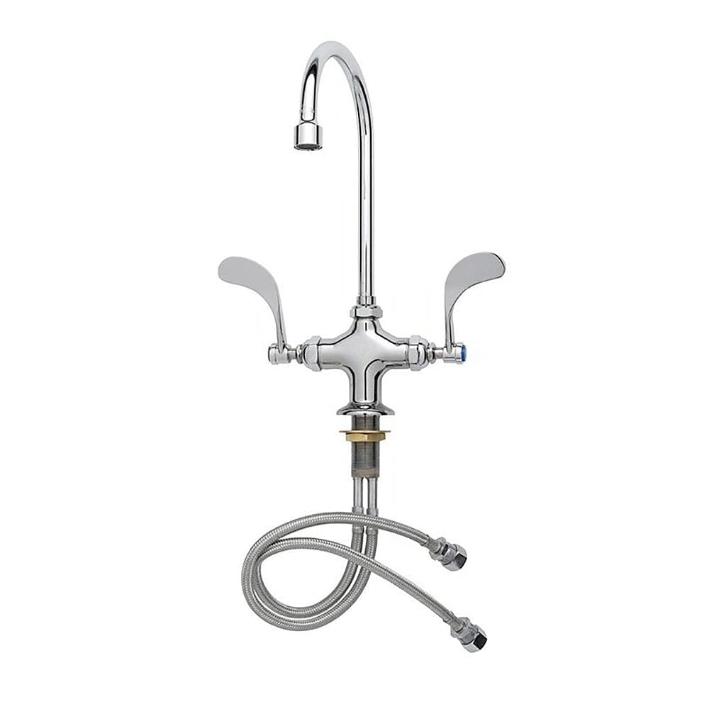 T&S B-0309 Deck Mount Pantry Faucet w/ 8 13/16" Swing Gooseneck Nozzle