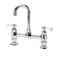 T&S B-0320 Deck Mount Faucet - 5 3/4" Gooseneck Spout, 8" Centers thumbnail 2
