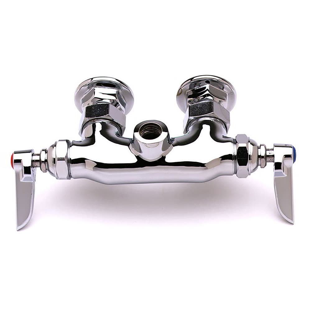 T&S B-0345-LN Faucet, Rigid Base, Female Inlets, 3 3/8" Centers, Wall Mount