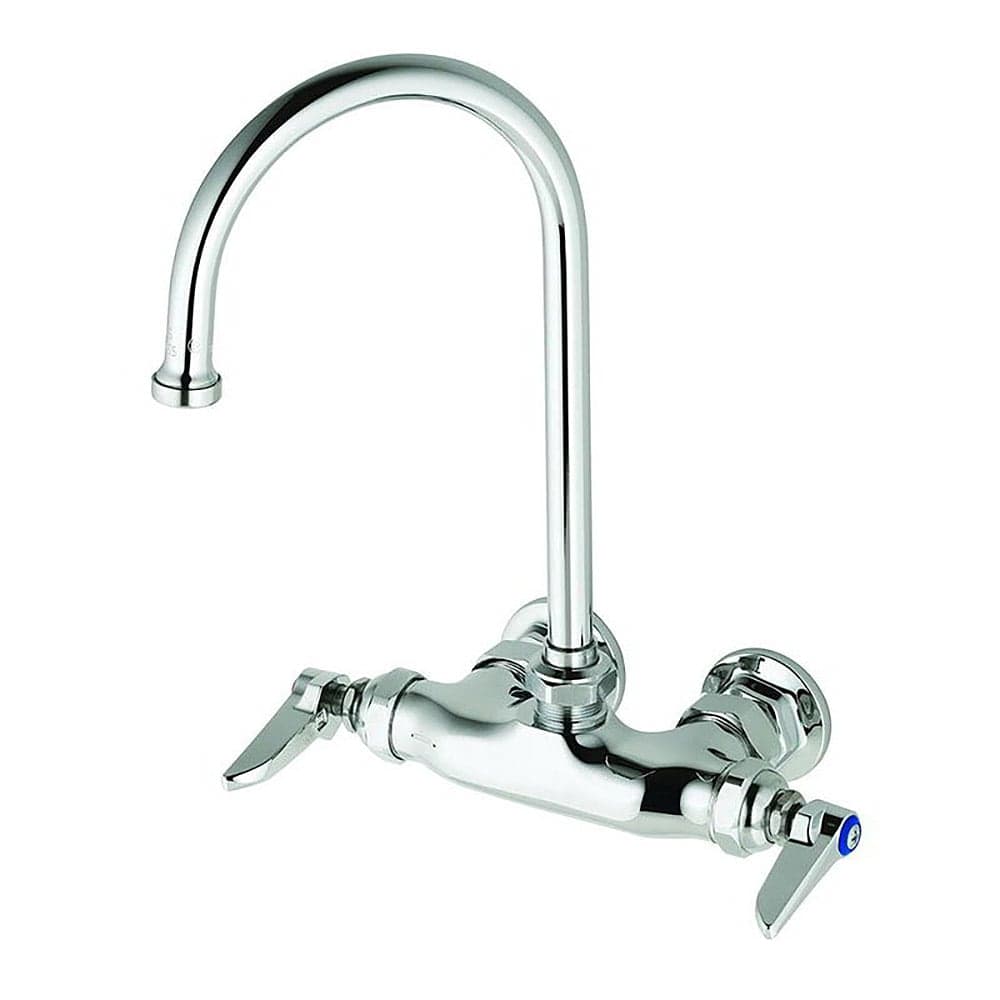 T&S B-0346 Faucet, Swivel Base, Female Inlets, 3 3/8" Centers, Wall Mount