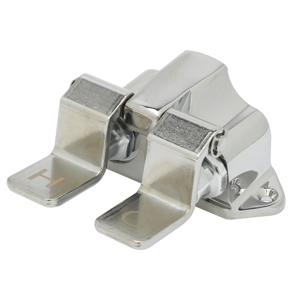 T&S B-0502-LKS Double Pedal Valve w/ Straight Loose Key Stops