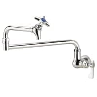 T&S B-0580 Splash Mount Pot Filler Faucet w/ 18" Double Jointed Swing Nozzle thumbnail 2