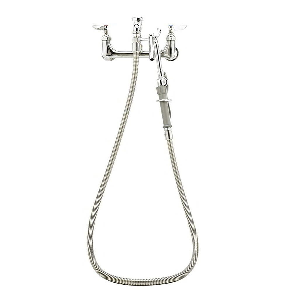 T&S B-0610-JJ Splash Mount Pot Filler Faucet w/ 68" Hose & Hook Nozzle