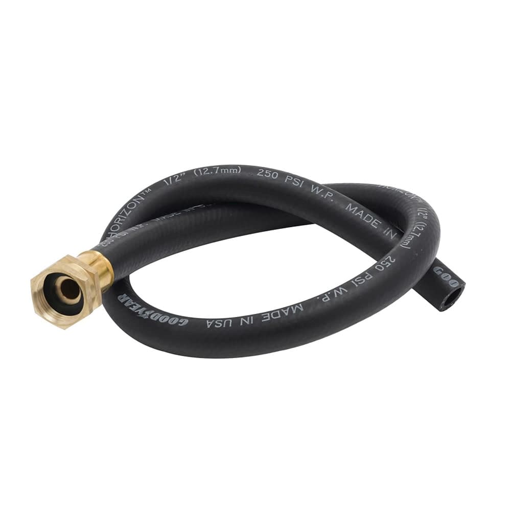 T&S B-0618-02 4 ft Hose w/ Garden Hose Inlet & Plain Outlet, Reinforced PVC