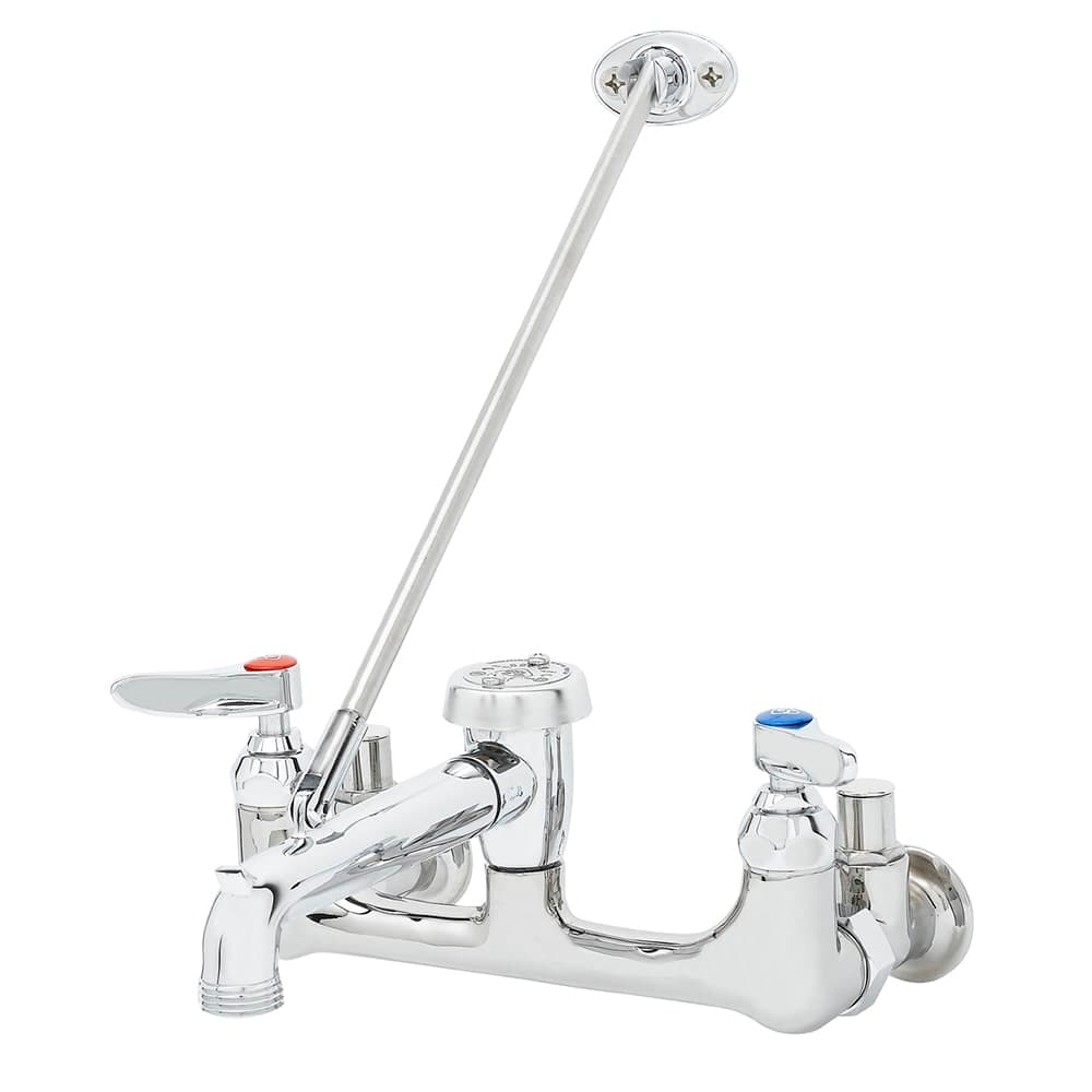 T&S B-0666-POL Service Sink Faucet w/ Vacuum Breaker & Integral Stops, Polished