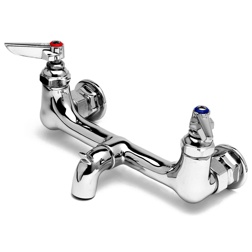 T&S B-0672-POL Service Faucet, 4 5/16 in From Wall to Outlet Center, Polish Chrome