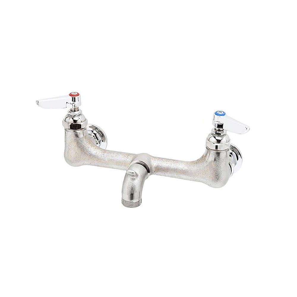T&S B-0673-RGH Service Sink Faucet w/ 8" Centers, Polished Rough