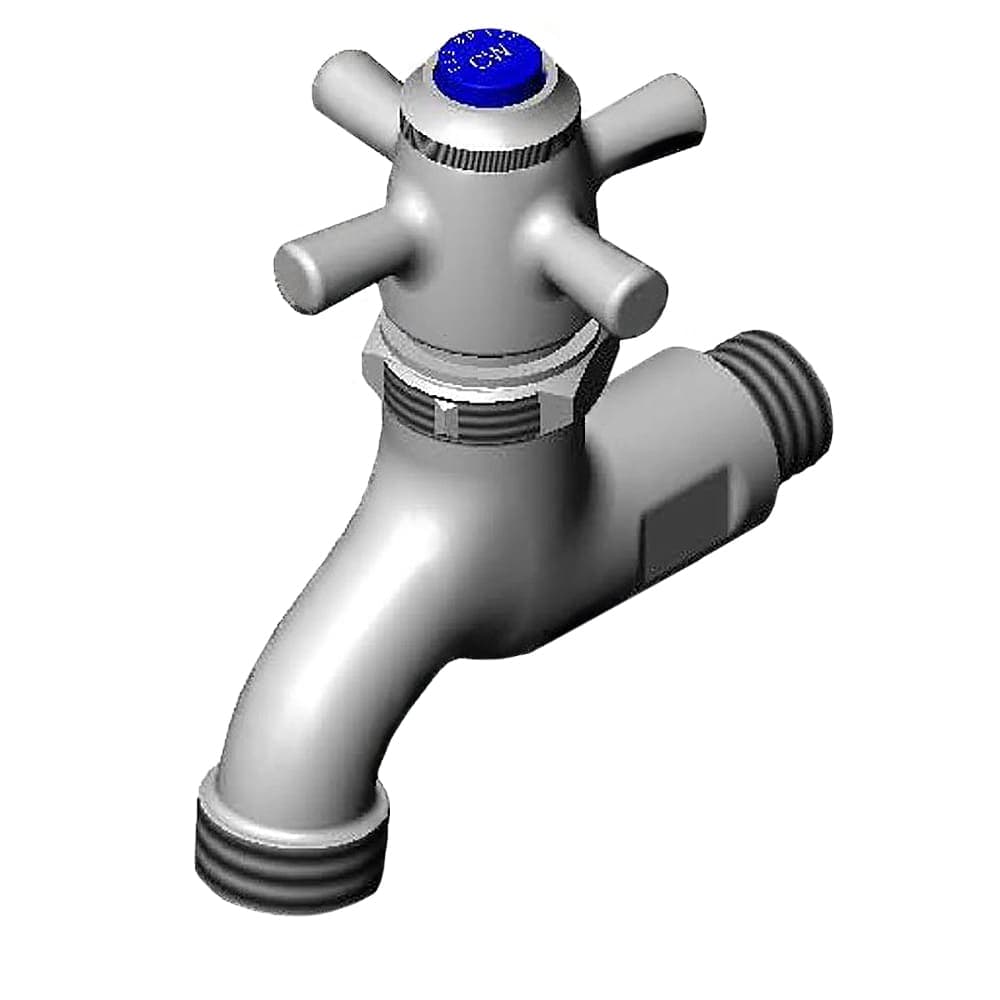 T&S B-0709 Splash Mount Single Sink Faucet - 3 1/4" Spout, Single Hole