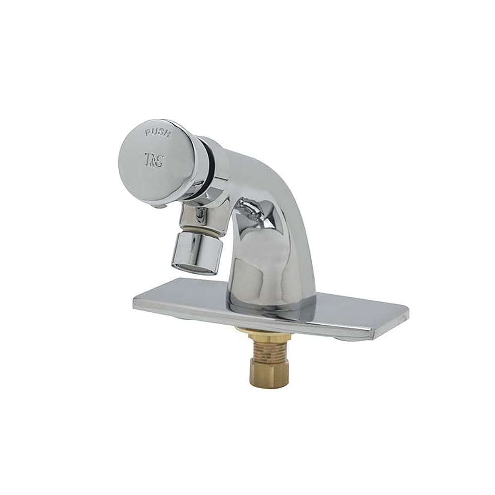 T&S B-0805-VR Self Closing Faucet, Push Button, Heavy Duty, Vandal Proof Pins