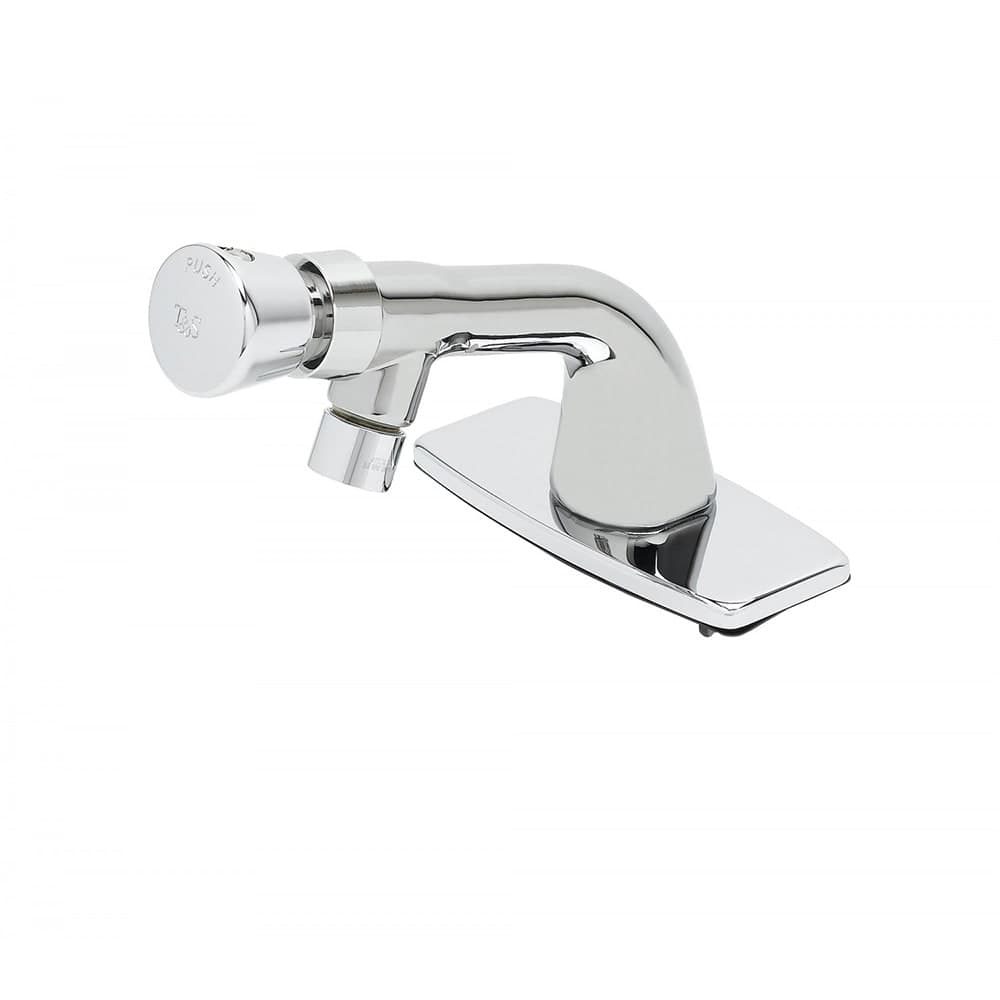 T&S B-0805-VR-VF05 Deck Mount Single Metering Faucet w/ Push Button Handle