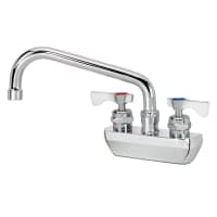 T&S B-1115 Splash Mount Faucet - 6" Swing Spout, 4" Centers thumbnail 2