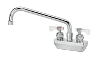 T&S B-1117 Splash Mount Faucet - 10" Swing Spout, 4" Centers thumbnail 2
