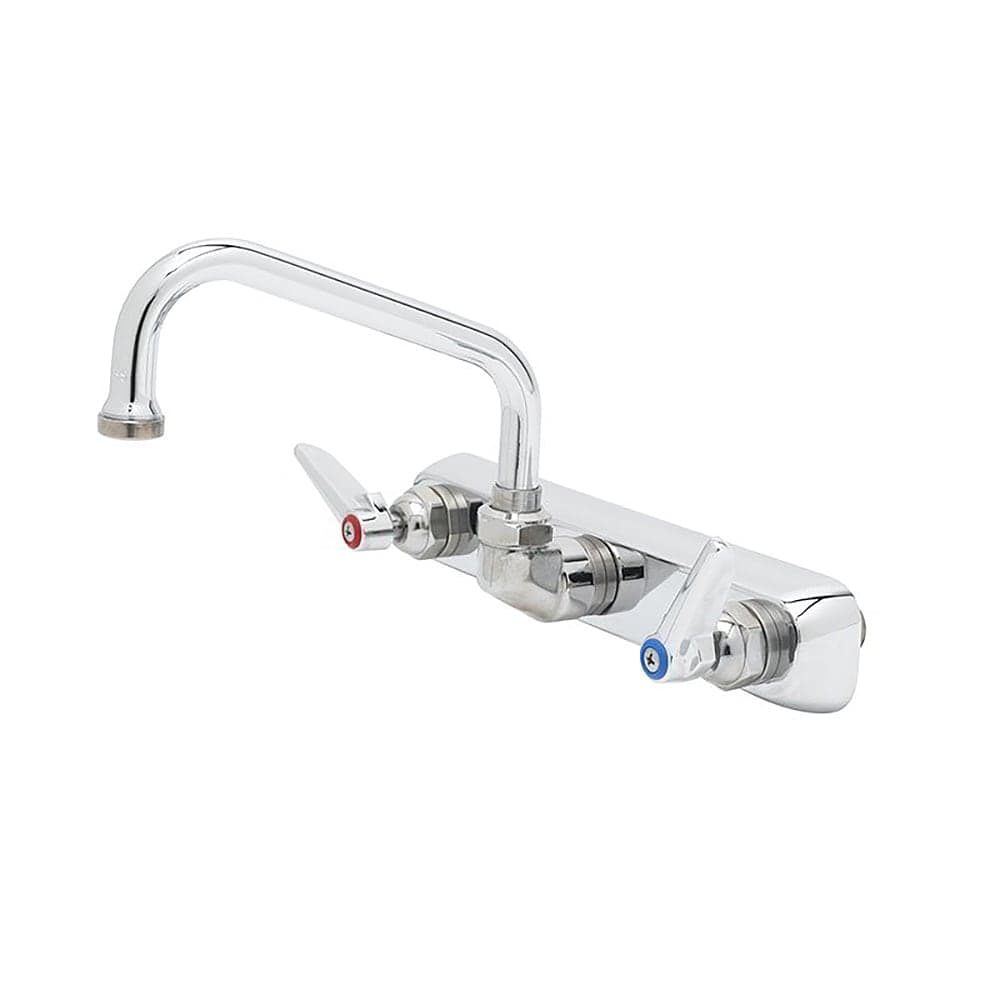 T&S B-1125 Splash Mount Faucet - 6" Swing Spout, 8" Centers