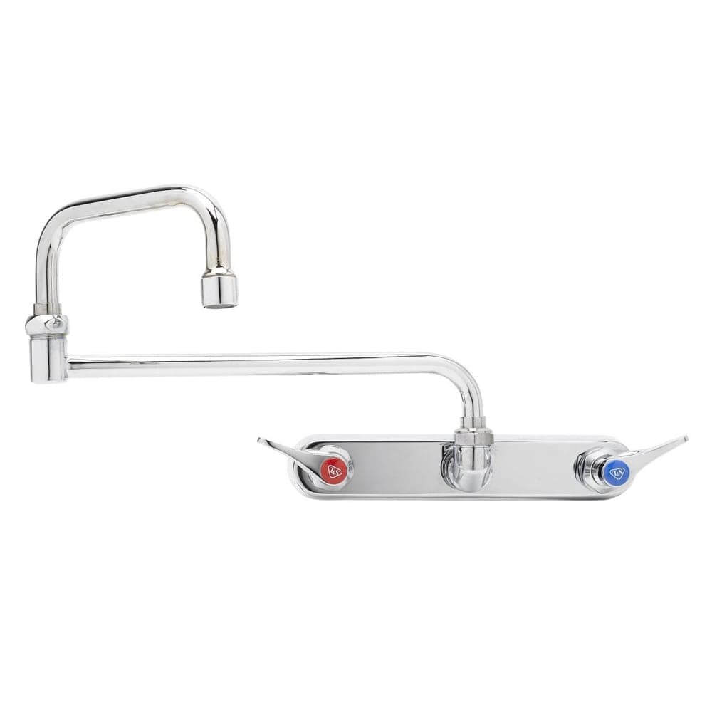 T&S B-1137 Splash Mount Faucet w/ 18" Double Jointed Swing Nozzle